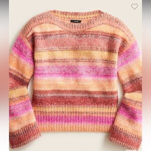 J. Crew Wide-sleeve alpaca-blend sweater in ombré stripe